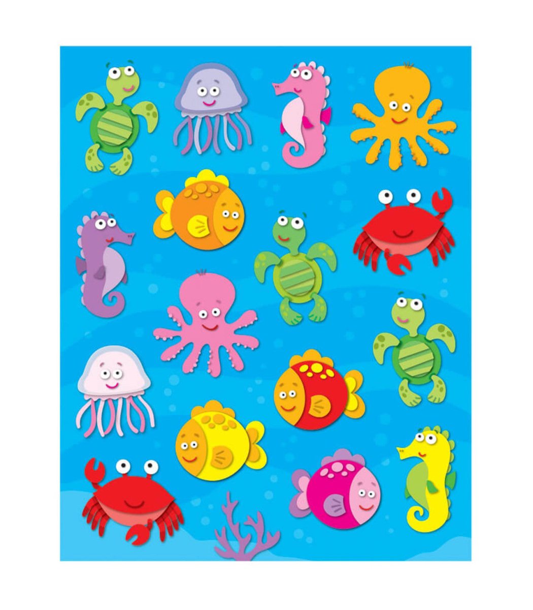 Sea Life Shape Stickers-Stickers-Tools 4 Teaching-Classroom Decor and More