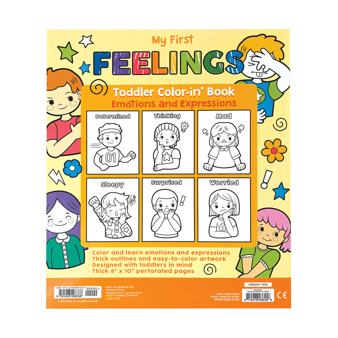 My First Feelings Toddler Color-in Book-Craft Activity-Tools 4 Teaching-Classroom Decor and More