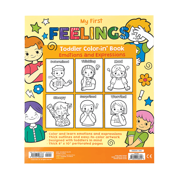 My First Feelings Toddler Color-in Book-Craft Activity-Tools 4 Teaching-Classroom Decor and More