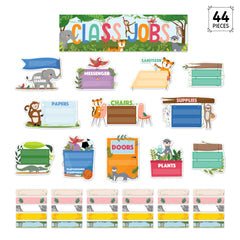 Jungle Friends Class Jobs Mini Bulletin Board-Bulletin Board Sets-Tools 4 Teaching-Classroom Decor and More
