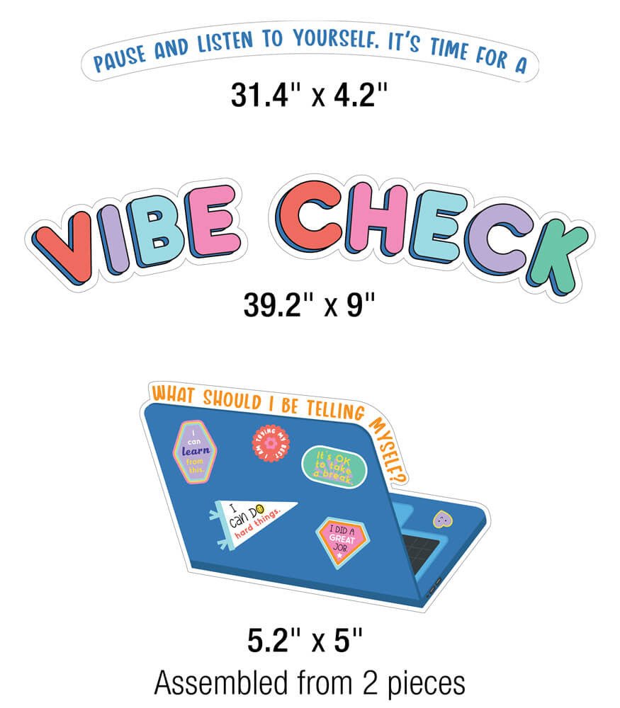 We Stick Together Vibe Check Bulletin Board Set-Bulletin Board Sets-Tools 4 Teaching-Classroom Decor and More