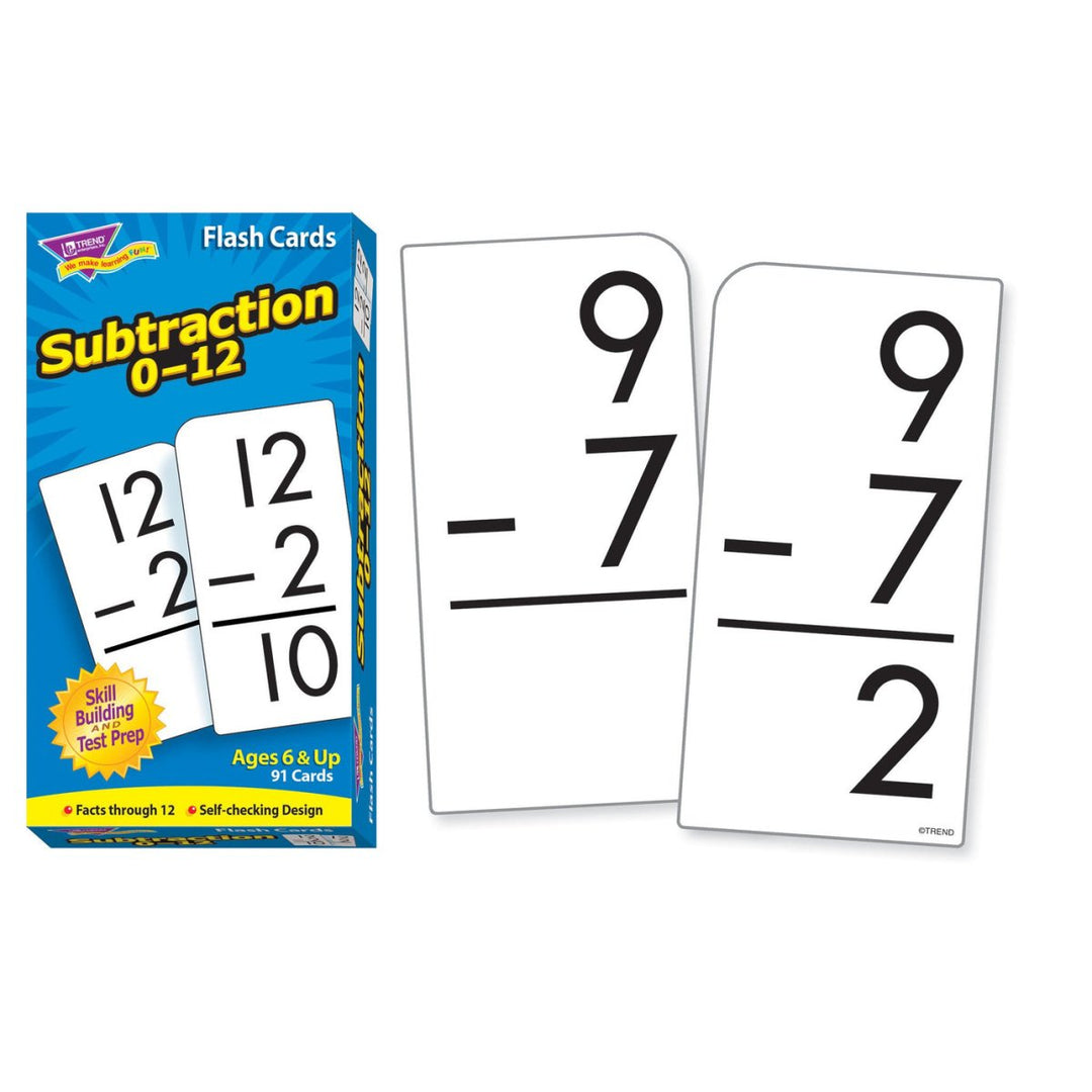 Subtraction 0-12 Skill Drill Flash Cards-Flashcards-Tools 4 Teaching-Classroom Decor and More
