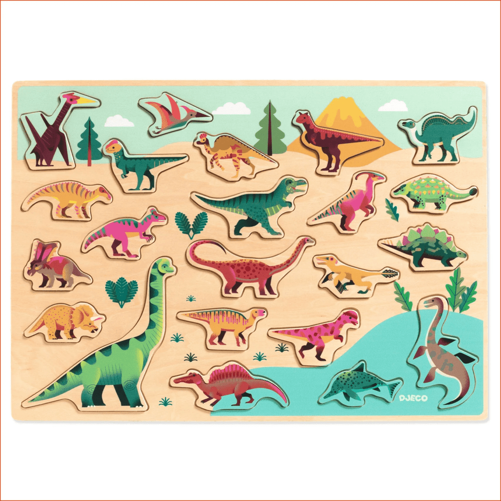 Puzzlo Dino Wooden Puzzle-Puzzles-Tools 4 Teaching-Classroom Decor and More