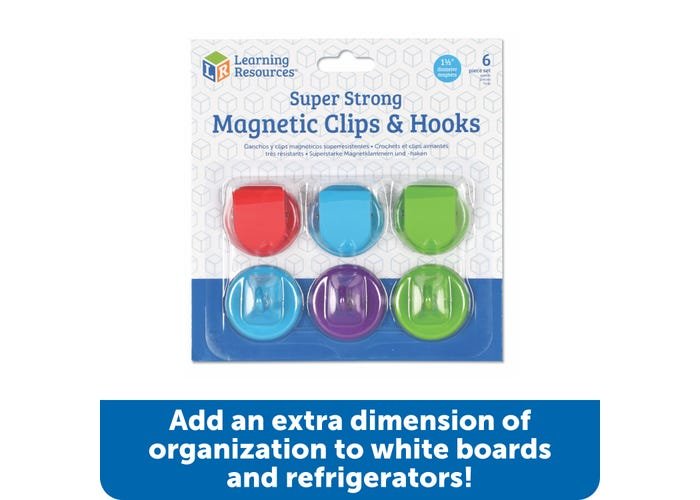 Super Strong Magnetic Hooks & Clips-Magnets-Tools 4 Teaching-Classroom Decor and More