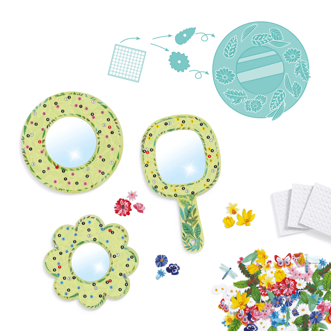 *Pretty Flower DIY Mirrors Craft Kit-Craft Activity-Tools 4 Teaching-Classroom Decor and More