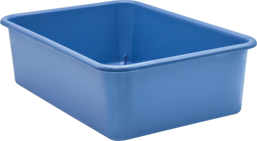 Large Plastic Storage Bin: Slate Blue-Organization-Tools 4 Teaching-Classroom Decor and More