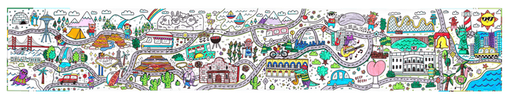 *Picturesque Panorama Coloring Book - USA Road Trippin'-Craft Activity-Tools 4 Teaching-Classroom Decor and More