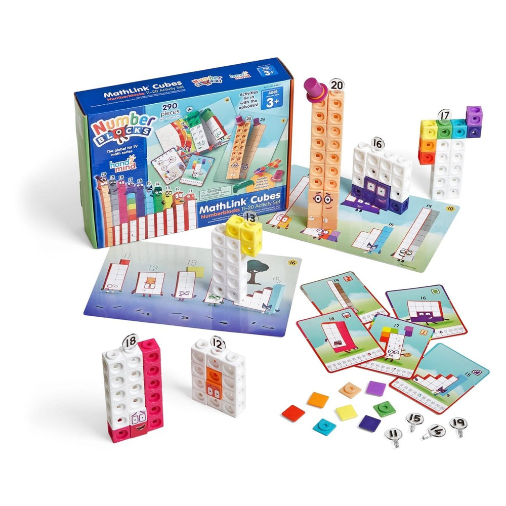 MathLink® Cubes Numberblocks 11–20 Activity Set-Numbers, Counting & Sorting-Tools 4 Teaching-Classroom Decor and More