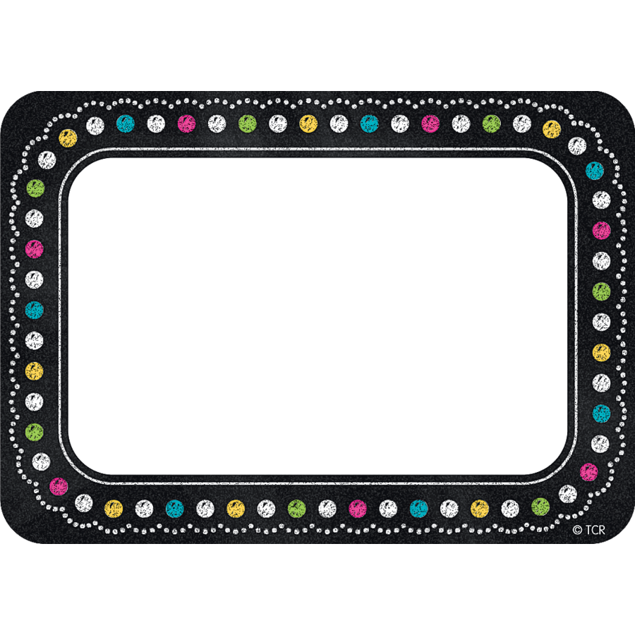 Chalkboard Brights Name Tags/Labels-Nameplates & Name Tags-Tools 4 Teaching-Classroom Decor and More