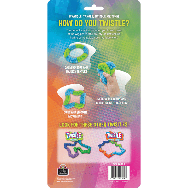 Twistle Squish Aqua And Lime-Fidgets-Tools 4 Teaching-Classroom Decor and More
