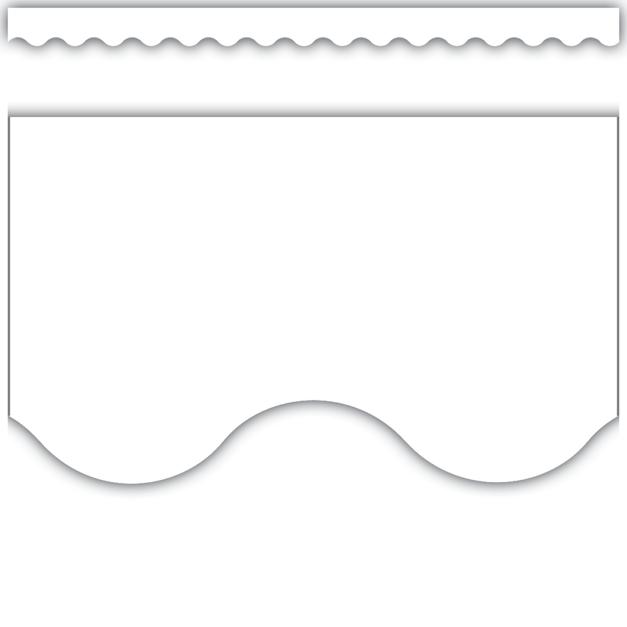 White Scalloped Border Trim-Borders-Tools 4 Teaching-Classroom Decor and More