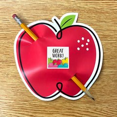 Doodle Apple Red 6" Designer Cut-Outs-Accents-Tools 4 Teaching-Classroom Decor and More