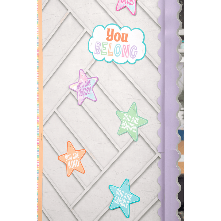 Pastel Pop Positive Affirmations Mini Bulletin Board-Mini Bulletin Boards-Tools 4 Teaching-Classroom Decor and More