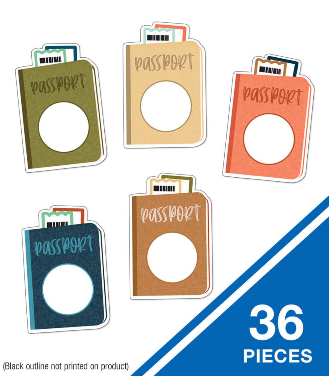 Let's Explore Passports Cutouts-Accents-Tools 4 Teaching-Classroom Decor and More