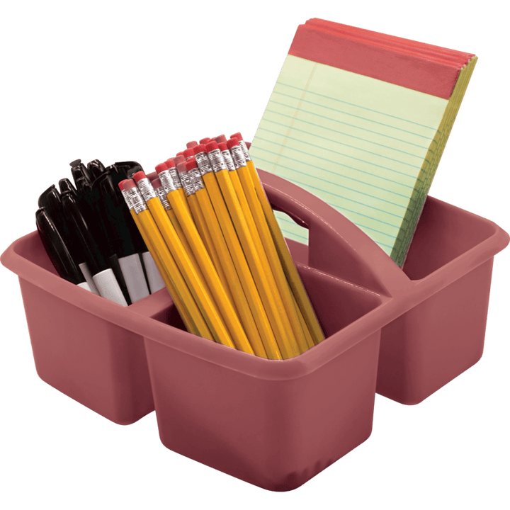 Plastic Storage Caddy: Deep Rose-Organization-Tools 4 Teaching-Classroom Decor and More