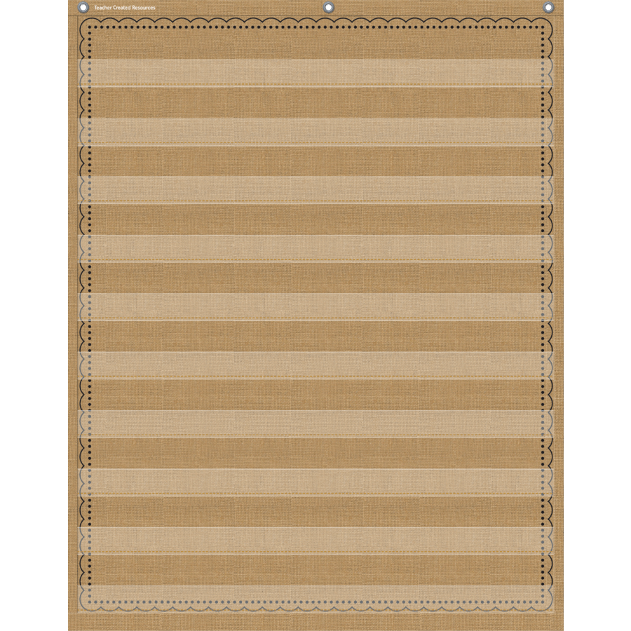 Burlap 10 Pocket Chart-Pocket Charts-Tools 4 Teaching-Classroom Decor and More