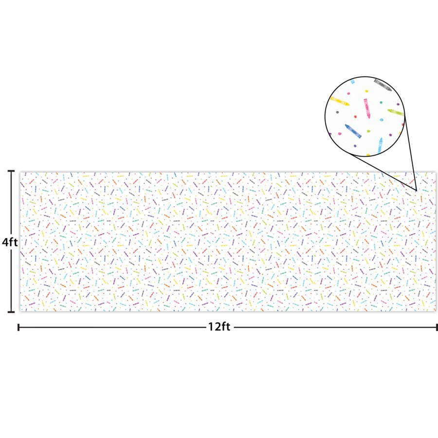 Better Than Paper® Bulletin Board Roll: Colorful Crayons-Bulletin Board Paper - Better Than Paper-Tools 4 Teaching-Classroom Decor and More