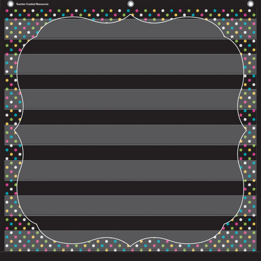 Chalkboard Brights 7 Pocket Chart-Pocket Charts-Tools 4 Teaching-Classroom Decor and More