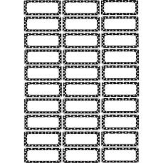 Black and White Dots Small Nameplates Magnetic 30 pcs-Magnetic-Tools 4 Teaching-Classroom Decor and More
