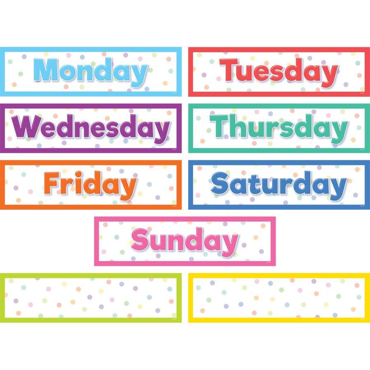 Colorful Magnetic Days of the Week-Magnets-Tools 4 Teaching-Classroom Decor and More