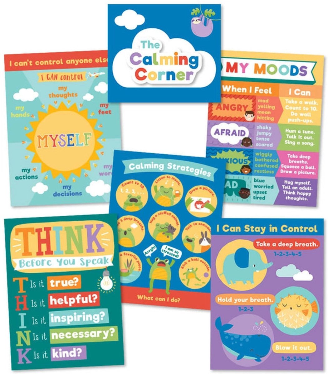 Calming Strategies Chart Set-Bulletin Board Sets-Tools 4 Teaching-Classroom Decor and More