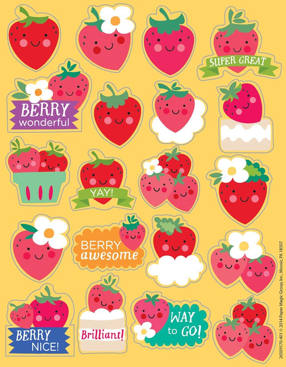 Strawberry Scented Stickers (Pack of 80)-Stickers-Tools 4 Teaching-Classroom Decor and More