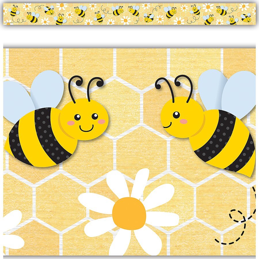 Buzzing Bees Straight Border Trim-Borders-Tools 4 Teaching-Classroom Decor and More