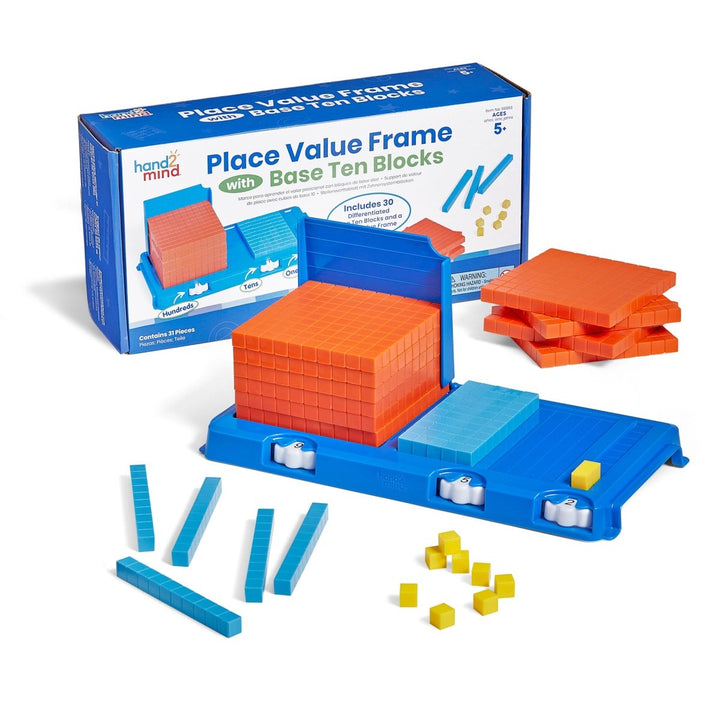 Place Value Frame with Base Ten Blocks-Place Value & Ten Frame-Tools 4 Teaching-Classroom Decor and More