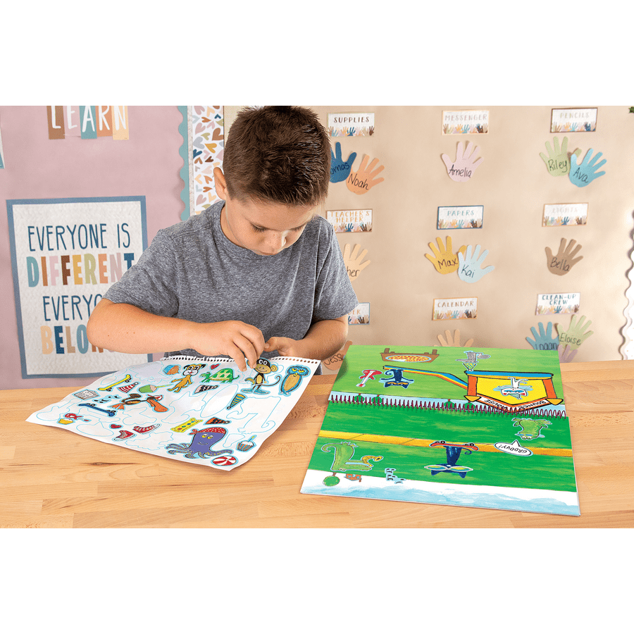 Pete the Cat Reusable Sticker Pad-Activity Pads-Tools 4 Teaching-Classroom Decor and More