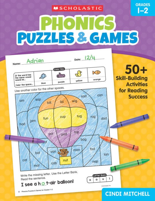 Phonics Puzzles & Games for Grades 1-2-Subjects - Reading - Reading Books-Tools 4 Teaching-Classroom Decor and More