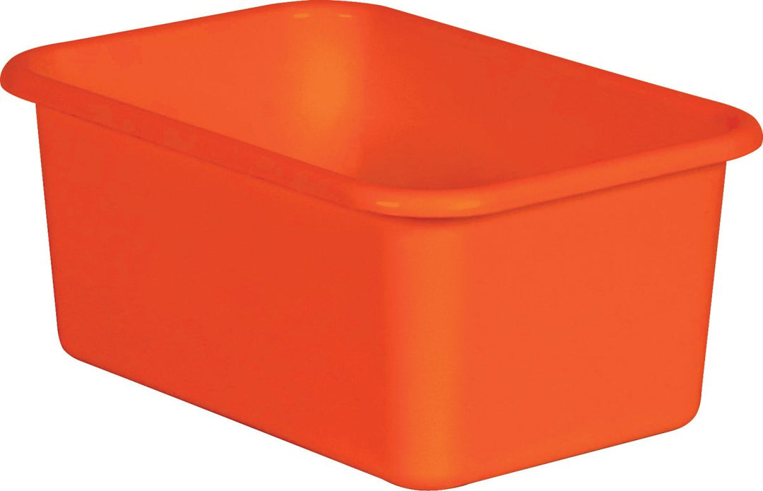Small Plastic Storage Bin: Orange-Organization-Tools 4 Teaching-Classroom Decor and More