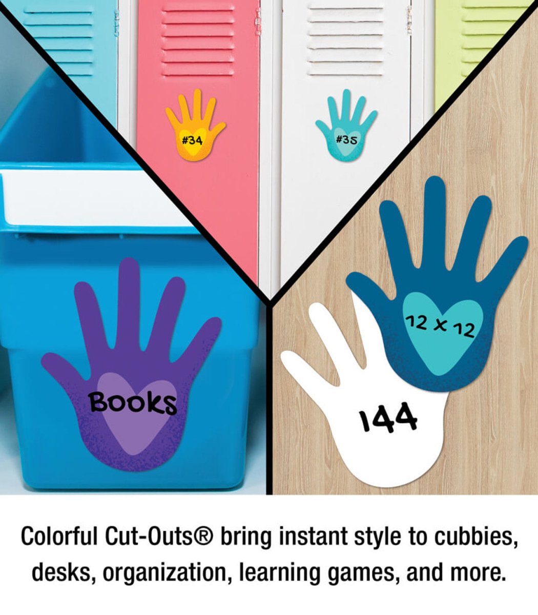 Hands with Hearts Cutouts (Assorted) - Tools 4 Teaching