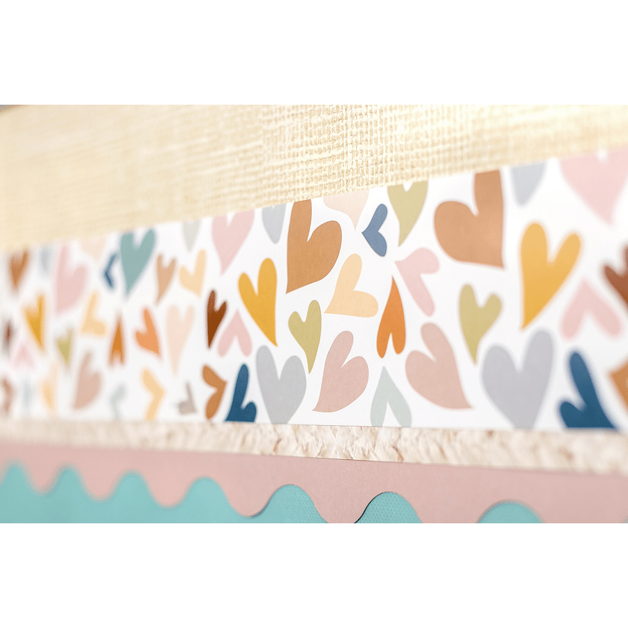 Everyone is Welcome Hearts Straight Border Trim-Borders-Tools 4 Teaching-Classroom Decor and More