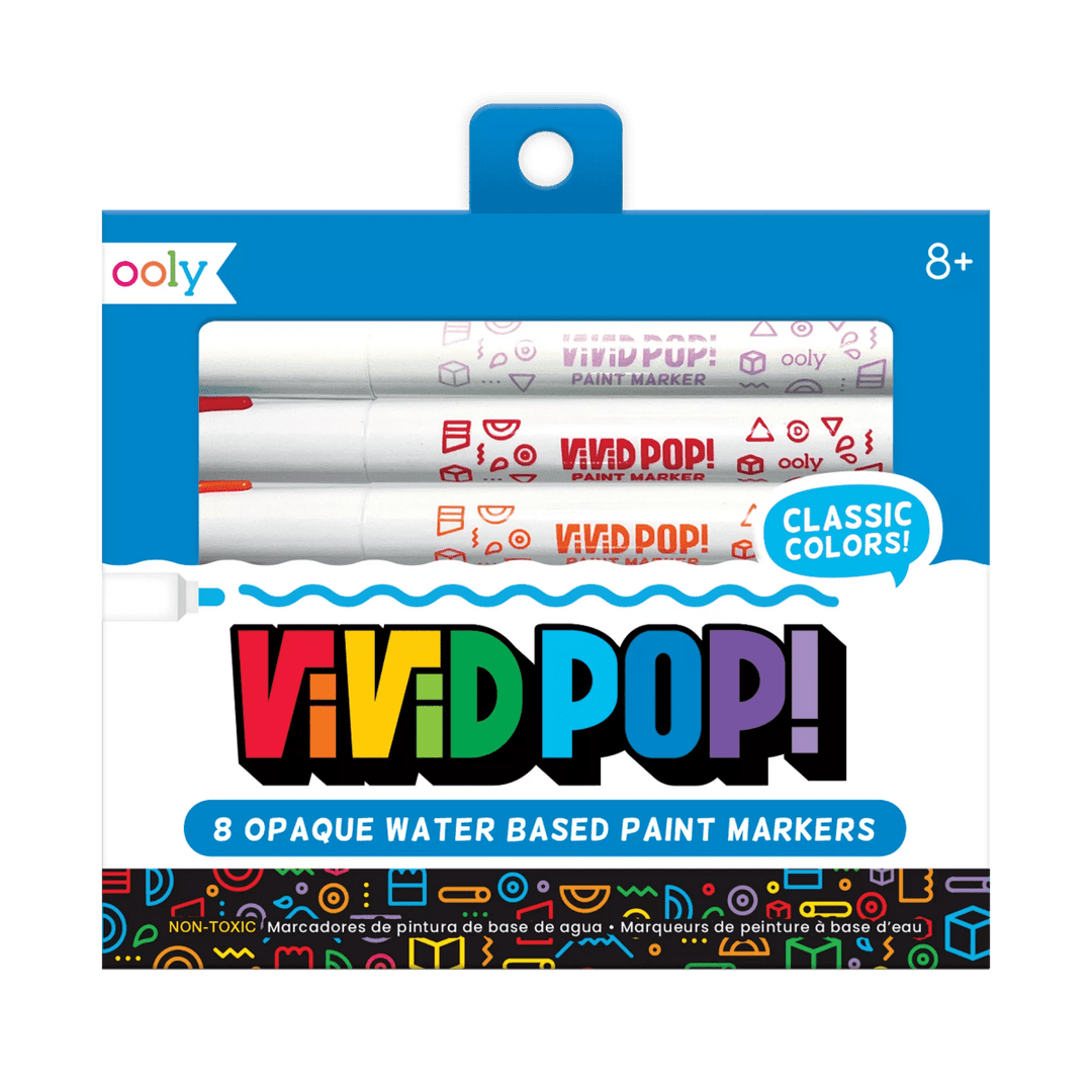 Vivid Pop! Water Based Paint Markers - Set of 8-Art Supplies-Tools 4 Teaching-Classroom Decor and More