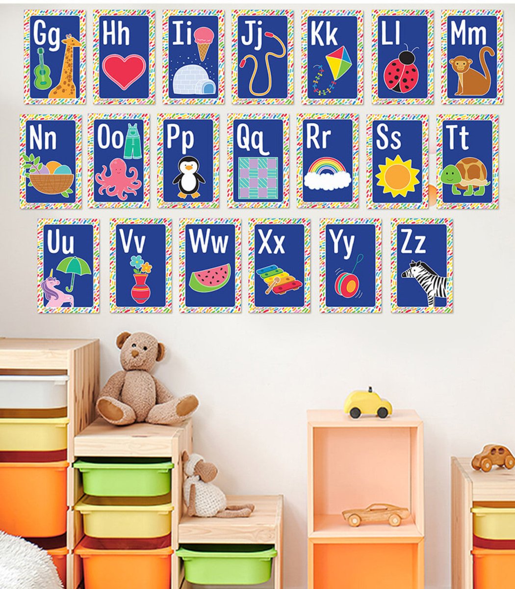 Alphabet Cards Mini Poster Set, Grade PK-2-Posters-Tools 4 Teaching-Classroom Decor and More