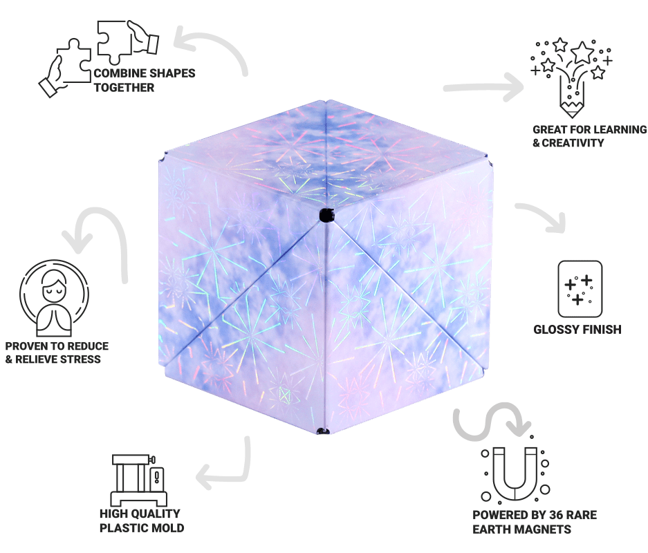 Shashibo - Holographic Series: Polar-Fidgets-Tools 4 Teaching-Classroom Decor and More