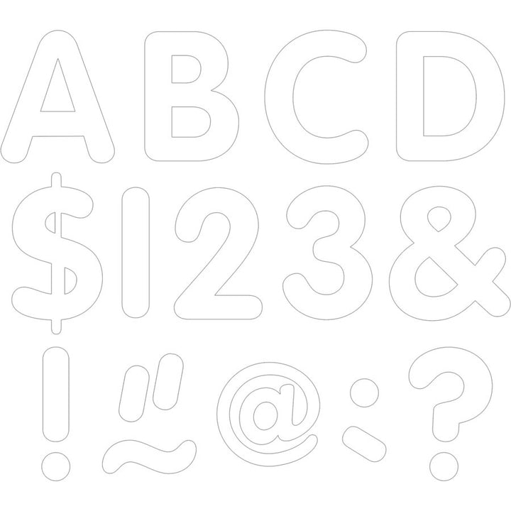 White 2" Classic Letters Uppercase Pack-Letters-Tools 4 Teaching-Classroom Decor and More