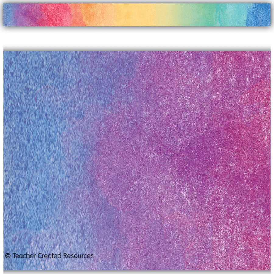 Watercolor Straight Border Trim-Borders-Tools 4 Teaching-Classroom Decor and More