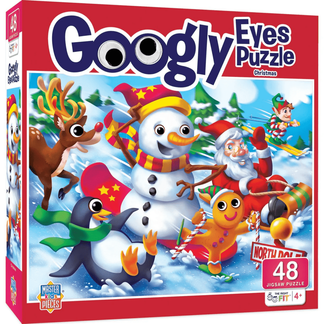 Googly Eyes Christmas 48 Piece Jigsaw Puzzle-Tools 4 Teaching-Classroom Decor and More