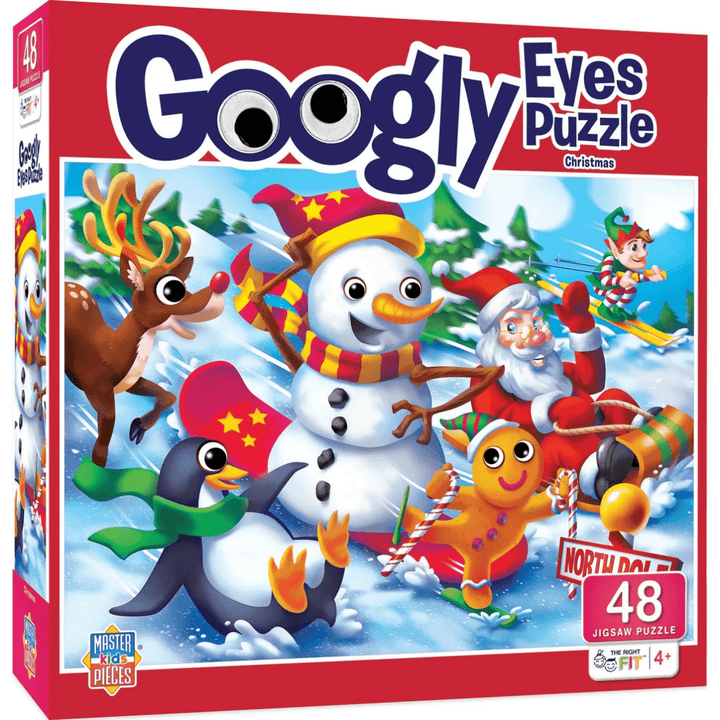 Googly Eyes Christmas 48 Piece Jigsaw Puzzle-Tools 4 Teaching-Classroom Decor and More