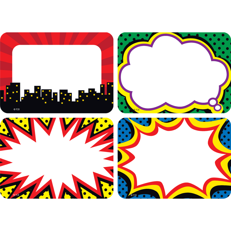 Superhero Name Tags/Labels - Multi-Pack-Nameplates & Name Tags-Tools 4 Teaching-Classroom Decor and More