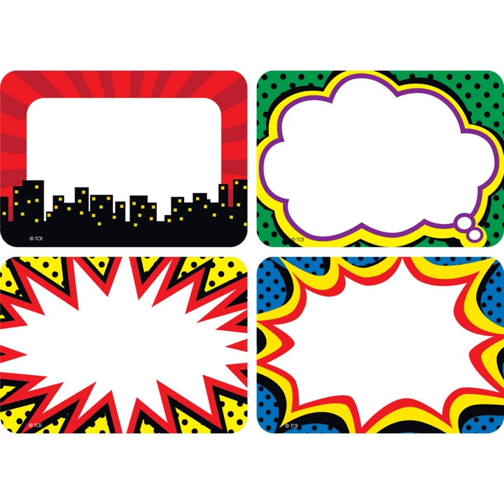 Superhero Name Tags/Labels - Multi-Pack-Nameplates & Name Tags-Tools 4 Teaching-Classroom Decor and More