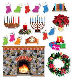 Holiday Hearth Bulletin Board Set-Tools 4 Teaching-Classroom Decor and More