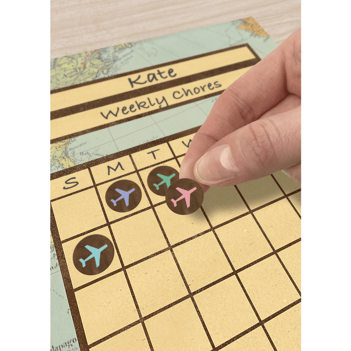 Travel the Map Airplane Mini Stickers-Stickers-Tools 4 Teaching-Classroom Decor and More