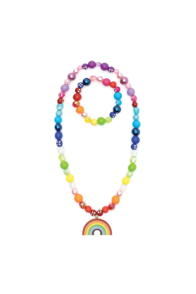 Double Rainbow Necklace Bracelet Set, 2 pc-Dress Up & Jewelry-Tools 4 Teaching-Classroom Decor and More