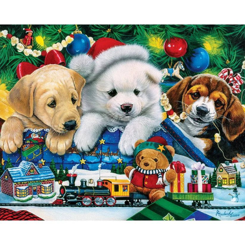 4 - pack Holiday Puppies and Kitties 100PC puzzle - Tools 4 Teaching