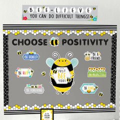 Busy Bee Positive Mini Bulletin Board-Mini Bulletin Boards-Tools 4 Teaching-Classroom Decor and More