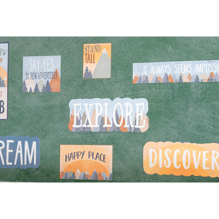 Moving Mountains Let the Adventure Begin Mini Bulletin Board-Mini Bulletin Boards-Tools 4 Teaching-Classroom Decor and More