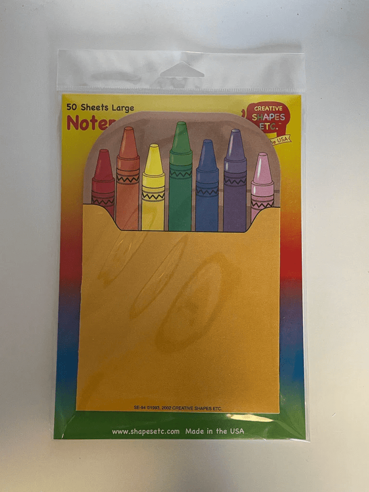 Large Notepad - Crayon Box-Notepads-Tools 4 Teaching-Classroom Decor and More