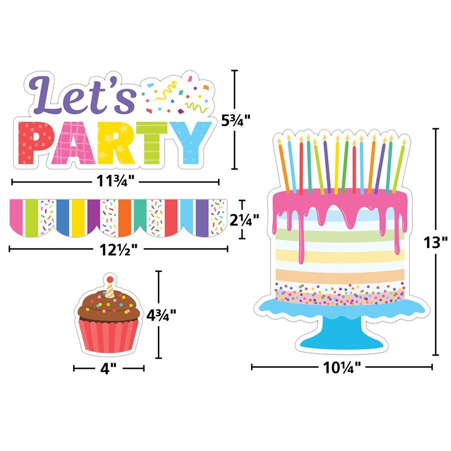 Colorful Happy Birthday Create &amp; Decorate Quick Kit-Birthday-Tools 4 Teaching-Classroom Decor and More